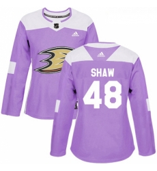 Womens Adidas Anaheim Ducks 48 Logan Shaw Authentic Purple Fights Cancer Practice NHL Jersey Womens Adidas Anaheim Ducks 48 Logan Shaw Authentic Purple Fights Cancer Practice NHL Jersey