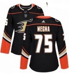 Womens Adidas Anaheim Ducks 75 Jaycob Megna Authentic Black Home NHL Jersey Womens Adidas Anaheim Ducks 75 Jaycob Megna Authentic Black Home NHL Jersey