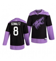 Coyotes 8 Nick Schmaltz Black Purple Hockey Fights Cancer Adidas Jersey Coyotes 8 Nick Schmaltz Black Purple Hockey Fights Cancer Adidas Jersey