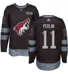 Mens Adidas Arizona Coyotes 11 Brendan Perlini Authentic Black 1917 2017 100th Anniversary NHL Jersey Mens Adidas Arizona Coyotes 11 Brendan Perlini Authentic Black 1917 2017 100th Anniversary NHL Jersey