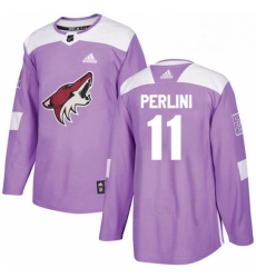 Mens Adidas Arizona Coyotes 11 Brendan Perlini Authentic Purple Fights Cancer Practice NHL Jersey Mens Adidas Arizona Coyotes 11 Brendan Perlini Authentic Purple Fights Cancer Practice NHL Jersey