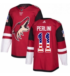 Mens Adidas Arizona Coyotes 11 Brendan Perlini Authentic Red USA Flag Fashion NHL Jersey Mens Adidas Arizona Coyotes 11 Brendan Perlini Authentic Red USA Flag Fashion NHL Jersey