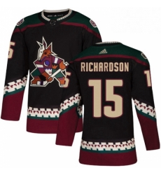 Mens Adidas Arizona Coyotes 15 Brad Richardson Premier Black Alternate NHL Jersey Mens Adidas Arizona Coyotes 15 Brad Richardson Premier Black Alternate NHL Jersey