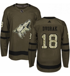 Mens Adidas Arizona Coyotes 18 Christian Dvorak Premier Green Salute to Service NHL Jersey Mens Adidas Arizona Coyotes 18 Christian Dvorak Premier Green Salute to Service NHL Jersey