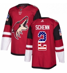 Mens Adidas Arizona Coyotes 2 Luke Schenn Authentic Red USA Flag Fashion NHL Jersey Mens Adidas Arizona Coyotes 2 Luke Schenn Authentic Red USA Flag Fashion NHL Jersey