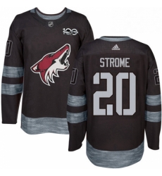 Mens Adidas Arizona Coyotes 20 Dylan Strome Premier Black 1917 2017 100th Anniversary NHL Jersey Mens Adidas Arizona Coyotes 20 Dylan Strome Premier Black 1917 2017 100th Anniversary NHL Jersey