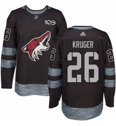 Mens Adidas Arizona Coyotes 26 Marcus Kruger Authentic Black 1917 2017 100th Anniversary NHL Jersey Mens Adidas Arizona Coyotes 26 Marcus Kruger Authentic Black 1917 2017 100th Anniversary NHL Jersey