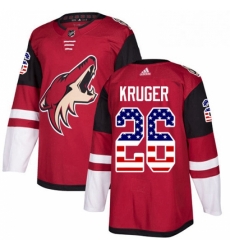 Mens Adidas Arizona Coyotes 26 Marcus Kruger Authentic Red USA Flag Fashion NHL Jersey Mens Adidas Arizona Coyotes 26 Marcus Kruger Authentic Red USA Flag Fashion NHL Jersey