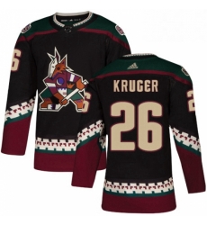 Mens Adidas Arizona Coyotes 26 Marcus Kruger Premier Black Alternate NHL Jersey Mens Adidas Arizona Coyotes 26 Marcus Kruger Premier Black Alternate NHL Jersey
