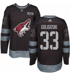Mens Adidas Arizona Coyotes 33 Alex Goligoski Premier Black 1917 2017 100th Anniversary NHL Jersey Mens Adidas Arizona Coyotes 33 Alex Goligoski Premier Black 1917 2017 100th Anniversary NHL Jersey