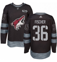 Mens Adidas Arizona Coyotes 36 Christian Fischer Authentic Black 1917 2017 100th Anniversary NHL Jersey Mens Adidas Arizona Coyotes 36 Christian Fischer Authentic Black 1917 2017 100th Anniversary NHL Jersey