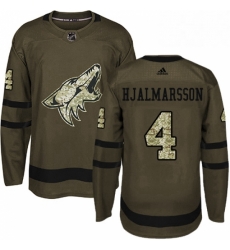 Mens Adidas Arizona Coyotes 4 Niklas Hjalmarsson Authentic Green Salute to Service NHL Jersey Mens Adidas Arizona Coyotes 4 Niklas Hjalmarsson Authentic Green Salute to Service NHL Jersey