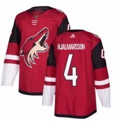 Mens Adidas Arizona Coyotes 4 Niklas Hjalmarsson Premier Burgundy Red Home NHL Jersey Mens Adidas Arizona Coyotes 4 Niklas Hjalmarsson Premier Burgundy Red Home NHL Jersey