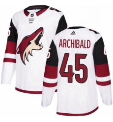 Mens Adidas Arizona Coyotes 45 Josh Archibald Authentic White Away NHL Jersey Mens Adidas Arizona Coyotes 45 Josh Archibald Authentic White Away NHL Jersey