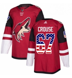 Mens Adidas Arizona Coyotes 67 Lawson Crouse Authentic Red USA Flag Fashion NHL Jersey Mens Adidas Arizona Coyotes 67 Lawson Crouse Authentic Red USA Flag Fashion NHL Jersey