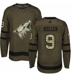 Mens Adidas Arizona Coyotes 9 Clayton Keller Authentic Green Salute to Service NHL Jersey Mens Adidas Arizona Coyotes 9 Clayton Keller Authentic Green Salute to Service NHL Jersey