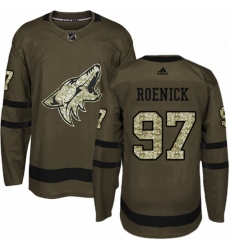 Mens Adidas Arizona Coyotes 97 Jeremy Roenick Premier Green Salute to Service NHL Jersey Mens Adidas Arizona Coyotes 97 Jeremy Roenick Premier Green Salute to Service NHL Jersey
