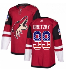 Mens Adidas Arizona Coyotes 99 Wayne Gretzky Authentic Red USA Flag Fashion NHL Jersey Mens Adidas Arizona Coyotes 99 Wayne Gretzky Authentic Red USA Flag Fashion NHL Jersey
