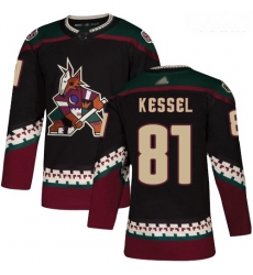 Coyotes #81 Phil Kessel Black Alternate Authentic Stitched Youth Hockey Jersey Coyotes #81 Phil Kessel Black Alternate Authentic Stitched Youth Hockey Jersey