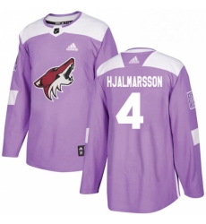 Youth Adidas Arizona Coyotes 4 Niklas Hjalmarsson Authentic Purple Fights Cancer Practice NHL Jersey Youth Adidas Arizona Coyotes 4 Niklas Hjalmarsson Authentic Purple Fights Cancer Practice NHL Jersey