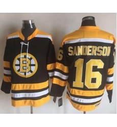 Bruins #16 Derek Sanderson BlackYellow CCM Throwback New Stitched NHL Jersey Bruins #16 Derek Sanderson BlackYellow CCM Throwback New Stitched NHL Jersey