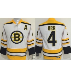 Bruins #4 Bobby Orr White CCM Youth Stitched NHL Jersey Bruins #4 Bobby Orr White CCM Youth Stitched NHL Jersey