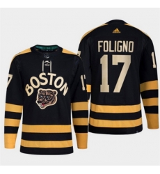 Men Boston Bruins 17 Nick Foligno Black Classic Primegreen Stitched Jersey Men Boston Bruins 17 Nick Foligno Black Classic Primegreen Stitched Jersey