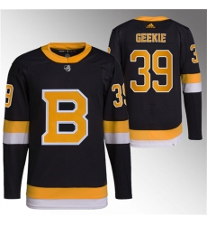 Men Boston Bruins 39 Morgan Geekie Black Home Breakaway Stitched Jersey Men Boston Bruins 39 Morgan Geekie Black Home Breakaway Stitched Jersey