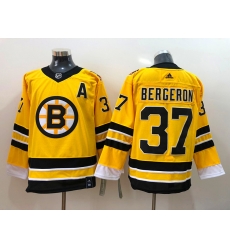 Men Boston Bruins Patrice Bergeron 37 Yellow 2021 Adidas Stitched NHL Jersey Men Boston Bruins Patrice Bergeron 37 Yellow 2021 Adidas Stitched NHL Jersey