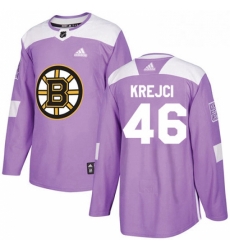 Mens Adidas Boston Bruins 46 David Krejci Authentic Purple Fights Cancer Practice NHL Jersey Mens Adidas Boston Bruins 46 David Krejci Authentic Purple Fights Cancer Practice NHL Jersey