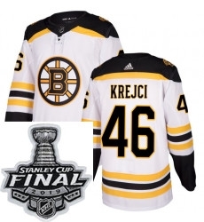 Mens Adidas Boston Bruins 46 David Krejci Authentic White Away NHL Jersey Mens Adidas Boston Bruins 46 David Krejci Authentic White Away NHL Jersey