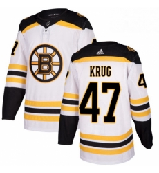 Mens Adidas Boston Bruins 47 Torey Krug Authentic White Away NHL Jersey Mens Adidas Boston Bruins 47 Torey Krug Authentic White Away NHL Jersey