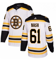 Mens Adidas Boston Bruins 61 Rick Nash Authentic White Away NHL Jersey Mens Adidas Boston Bruins 61 Rick Nash Authentic White Away NHL Jersey