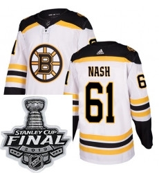 Mens Adidas Boston Bruins 61 Rick Nash Authentic White Away NHL Jersey Mens Adidas Boston Bruins 61 Rick Nash Authentic White Away NHL Jersey