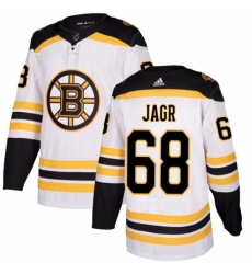 Mens Adidas Boston Bruins 68 Jaromir Jagr Authentic White Away NHL Jersey Mens Adidas Boston Bruins 68 Jaromir Jagr Authentic White Away NHL Jersey