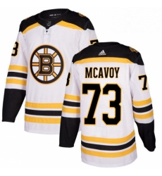Mens Adidas Boston Bruins 73 Charlie McAvoy Authentic White Away NHL Jersey Mens Adidas Boston Bruins 73 Charlie McAvoy Authentic White Away NHL Jersey