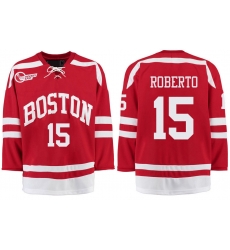 Boston University Terriers BU 15 Nick Roberto Red Stitched Hockey Jersey Boston University Terriers BU 15 Nick Roberto Red Stitched Hockey Jersey