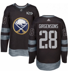 Mens Adidas Buffalo Sabres 28 Zemgus Girgensons Authentic Black 1917 2017 100th Anniversary NHL Jersey Mens Adidas Buffalo Sabres 28 Zemgus Girgensons Authentic Black 1917 2017 100th Anniversary NHL Jersey