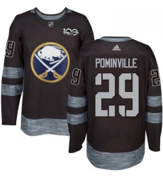 Mens Adidas Buffalo Sabres 29 Jason Pominville Authentic Black 1917 2017 100th Anniversary NHL Jersey Mens Adidas Buffalo Sabres 29 Jason Pominville Authentic Black 1917 2017 100th Anniversary NHL Jersey