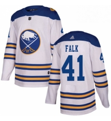 Mens Adidas Buffalo Sabres 41 Justin Falk Authentic White 2018 Winter Classic NHL Jersey Mens Adidas Buffalo Sabres 41 Justin Falk Authentic White 2018 Winter Classic NHL Jersey