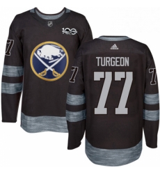 Mens Adidas Buffalo Sabres 77 Pierre Turgeon Authentic Black 1917 2017 100th Anniversary NHL Jersey Mens Adidas Buffalo Sabres 77 Pierre Turgeon Authentic Black 1917 2017 100th Anniversary NHL Jersey