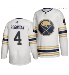 Sabres 4 Zach Bogosian White 50th Anniversary Adidas Jersey Sabres 4 Zach Bogosian White 50th Anniversary Adidas Jersey