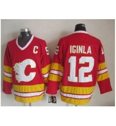 Calgary Flames #12 Jarome Iginla Red CCM Throwback Stitched NHL Jersey Calgary Flames #12 Jarome Iginla Red CCM Throwback Stitched NHL Jersey