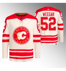 Men Calgary Flames 52 MacKenzie Weegar 2023 Cream Heritage Classic Primegreen Stitched Jersey Men Calgary Flames 52 MacKenzie Weegar 2023 Cream Heritage Classic Primegreen Stitched Jersey