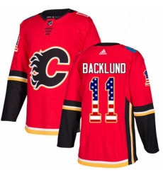 Mens Adidas Calgary Flames 11 Mikael Backlund Authentic Red USA Flag Fashion NHL Jersey Mens Adidas Calgary Flames 11 Mikael Backlund Authentic Red USA Flag Fashion NHL Jersey