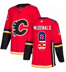 Mens Adidas Calgary Flames 9 Lanny McDonald Authentic Red USA Flag Fashion NHL Jersey Mens Adidas Calgary Flames 9 Lanny McDonald Authentic Red USA Flag Fashion NHL Jersey