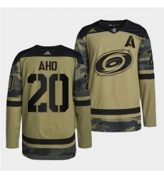 Men Carolina Hurricanes 20 Sebastian Aho 2022 Camo Military Appreciation Night Stitched jersey Men Carolina Hurricanes 20 Sebastian Aho 2022 Camo Military Appreciation Night Stitched jersey