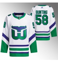 Men Carolina Hurricanes 58 Michael Bunting White Stitched Jersey Men Carolina Hurricanes 58 Michael Bunting White Stitched Jersey