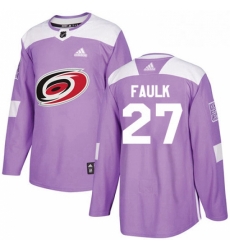 Mens Adidas Carolina Hurricanes 27 Justin Faulk Authentic Purple Fights Cancer Practice NHL Jersey Mens Adidas Carolina Hurricanes 27 Justin Faulk Authentic Purple Fights Cancer Practice NHL Jersey