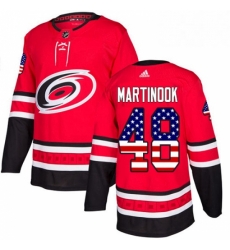 Mens Adidas Carolina Hurricanes 48 Jordan Martinook Authentic Red USA Flag Fashion NHL Jersey Mens Adidas Carolina Hurricanes 48 Jordan Martinook Authentic Red USA Flag Fashion NHL Jersey